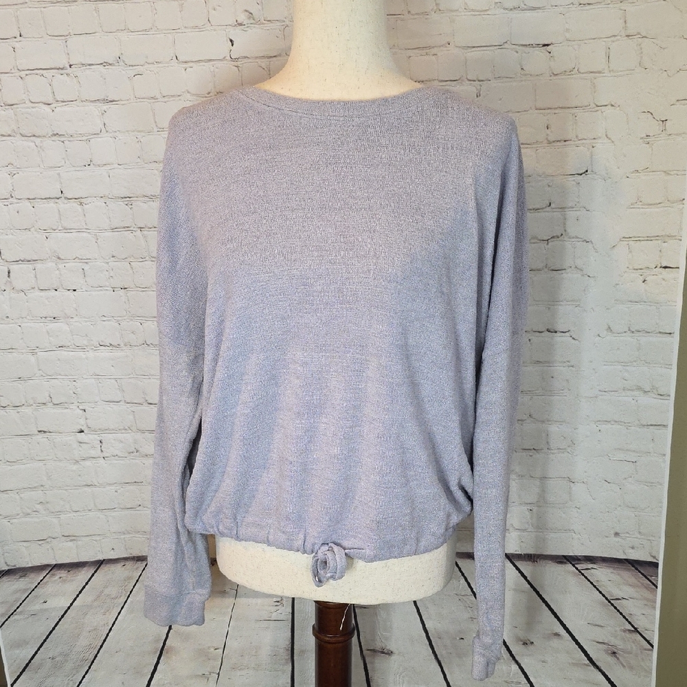 Three‎ Dots Lavender Marled Lightweight Pullover Size S